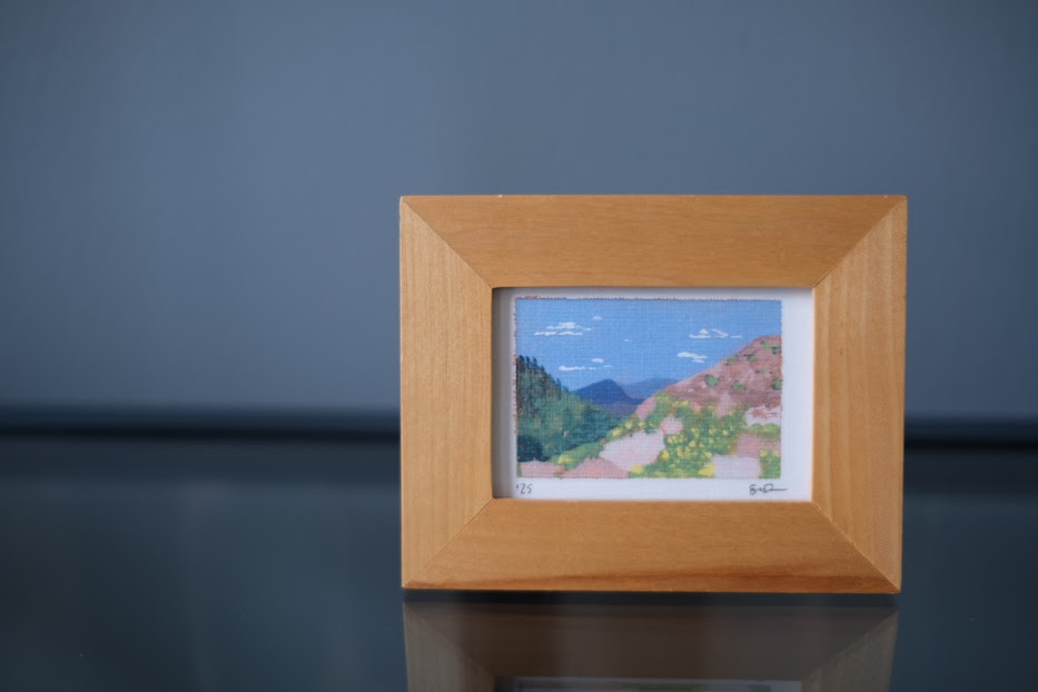 Colorado hike teeny-tiny painting (2x3)