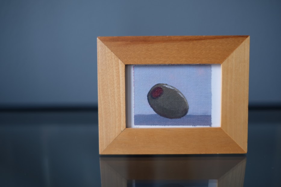 Olive teeny-tiny painting (2x3)